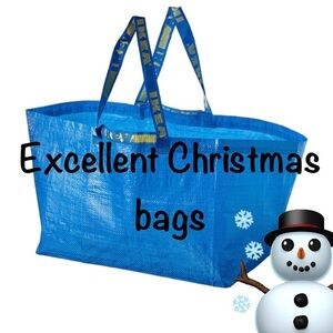 5 sturdy Ikea Frakta Bags storage holiday storage spring cleaning toy bags new